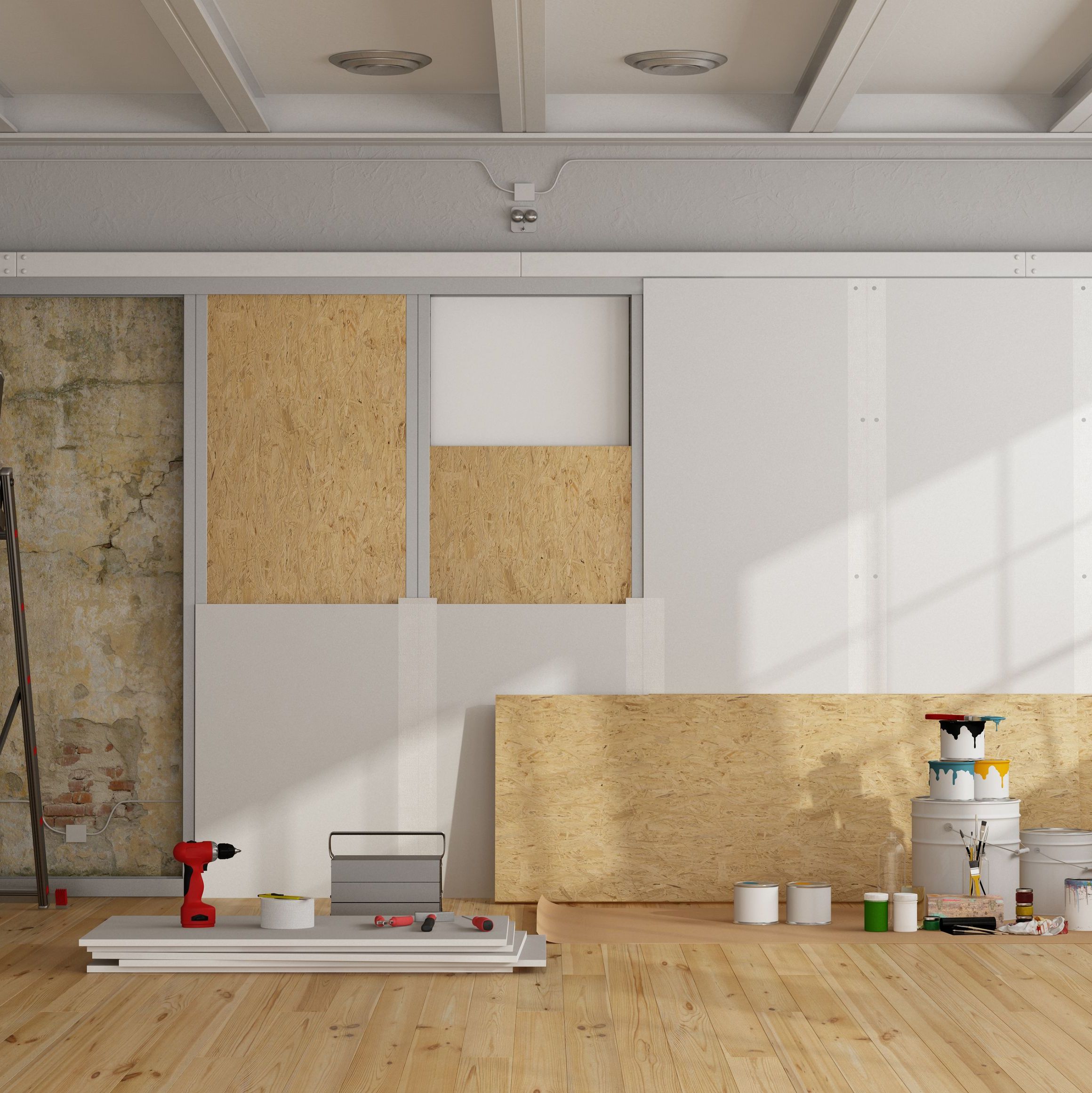 architectural restoration and insulation of an old wall